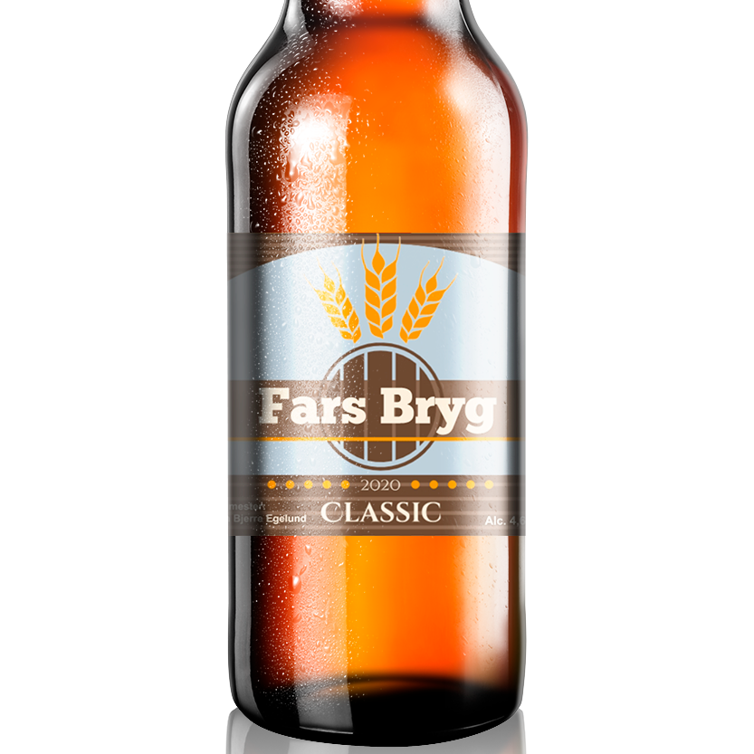 Fars Bryg Classic - design din egen øl etiket - The Beer Label 