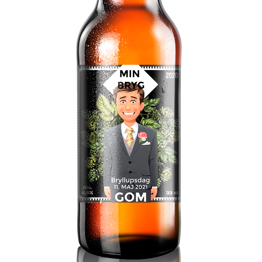 Nervøs Gom - design din egen øl etiket - The Beer Label 