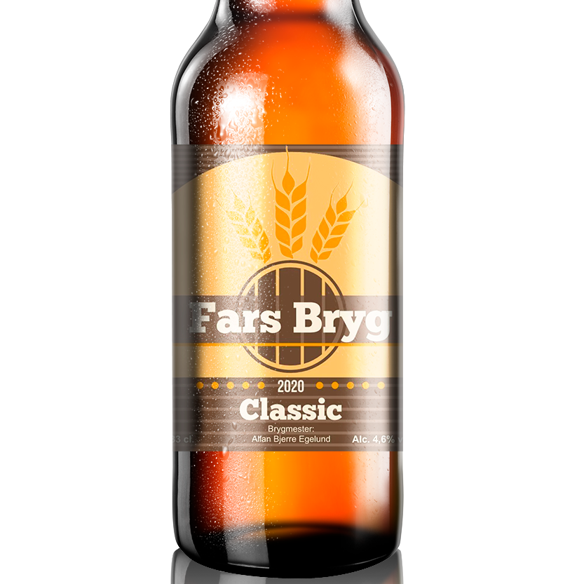 Fars Bryg Classic - design din egen øl etiket - The Beer Label 