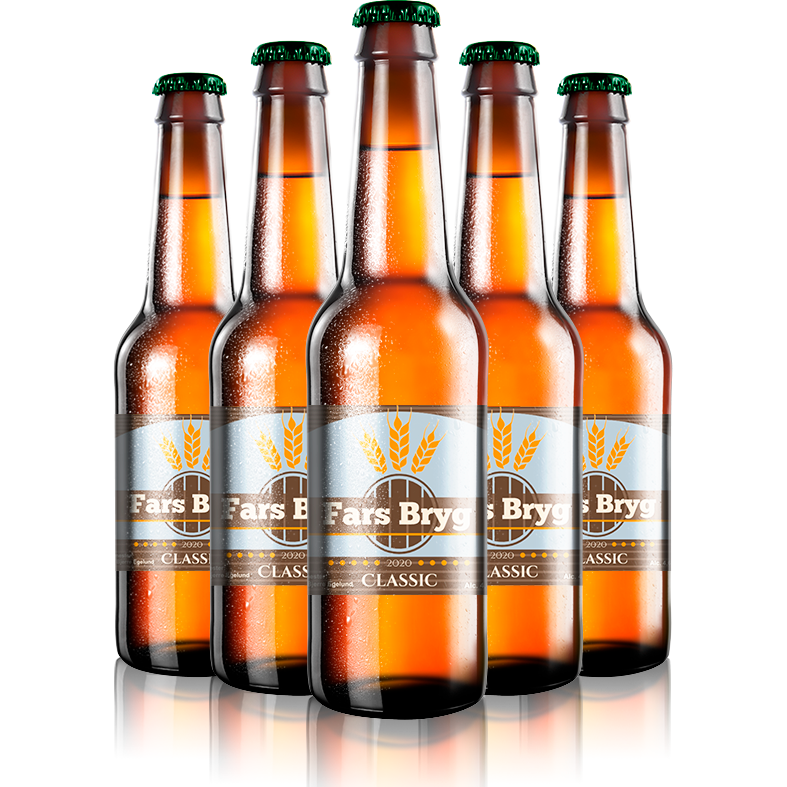 Fars Bryg Classic - design din egen øl etiket - The Beer Label 