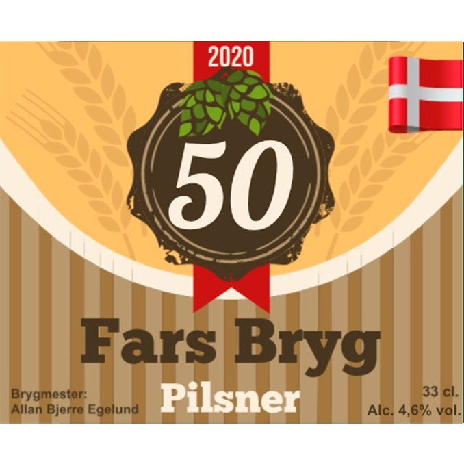 Rund Fødselsdag - design din egen øl etiket - The Beer Label 